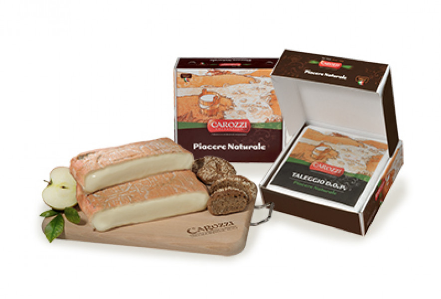 Taleggio DOP Classico DOP "Piacere Naturale" Carozzi, Taleggio nach alter Tradition des Hauses mit langer Reifung