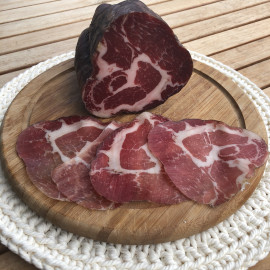 Coppa al Vino Rosso IGT, Coppa Schinken aus dem Schweinenacken luftgetrocknet mit Rotweinaromen